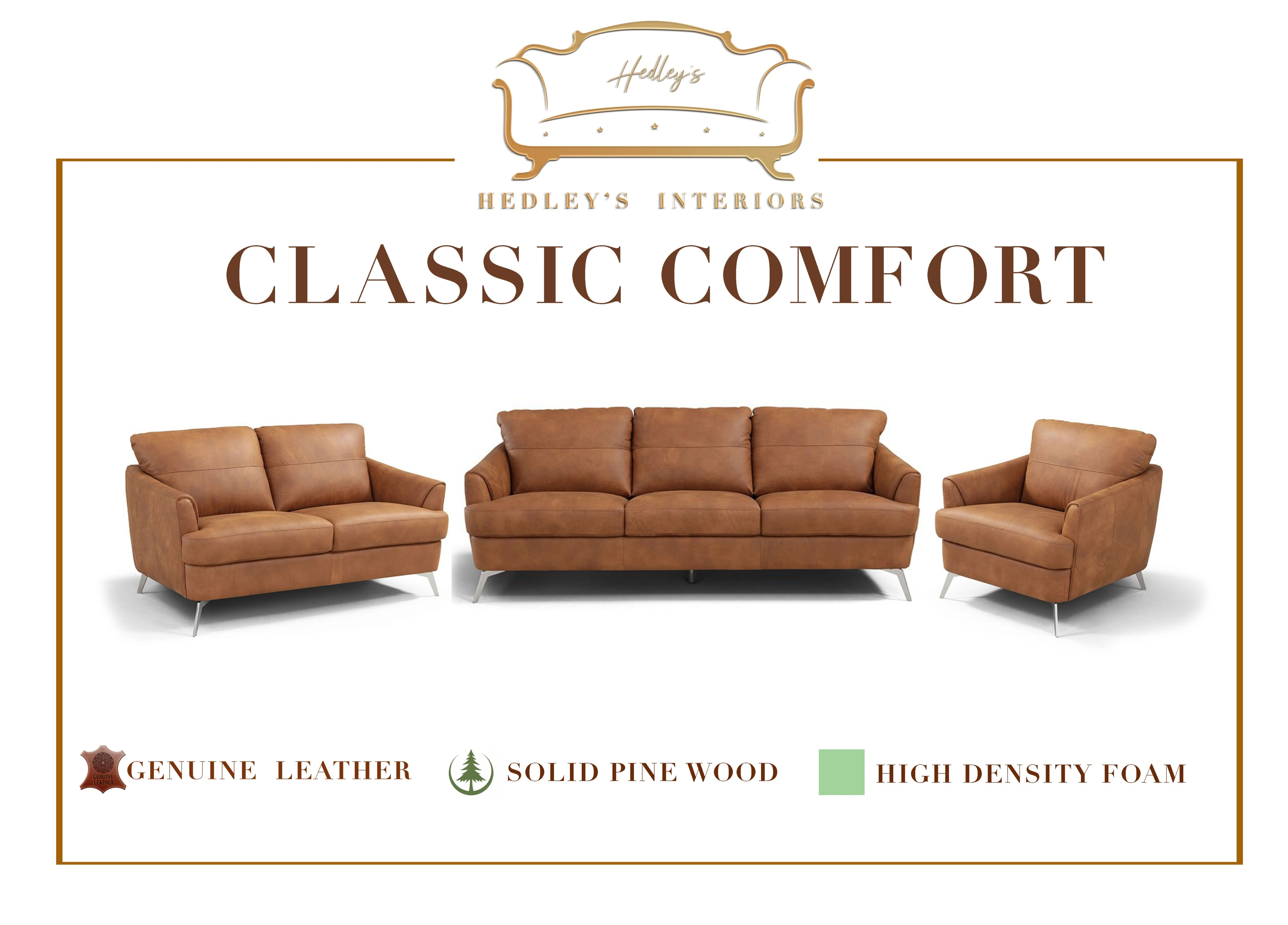 Classic Comfort Genuine Leather lounge suite