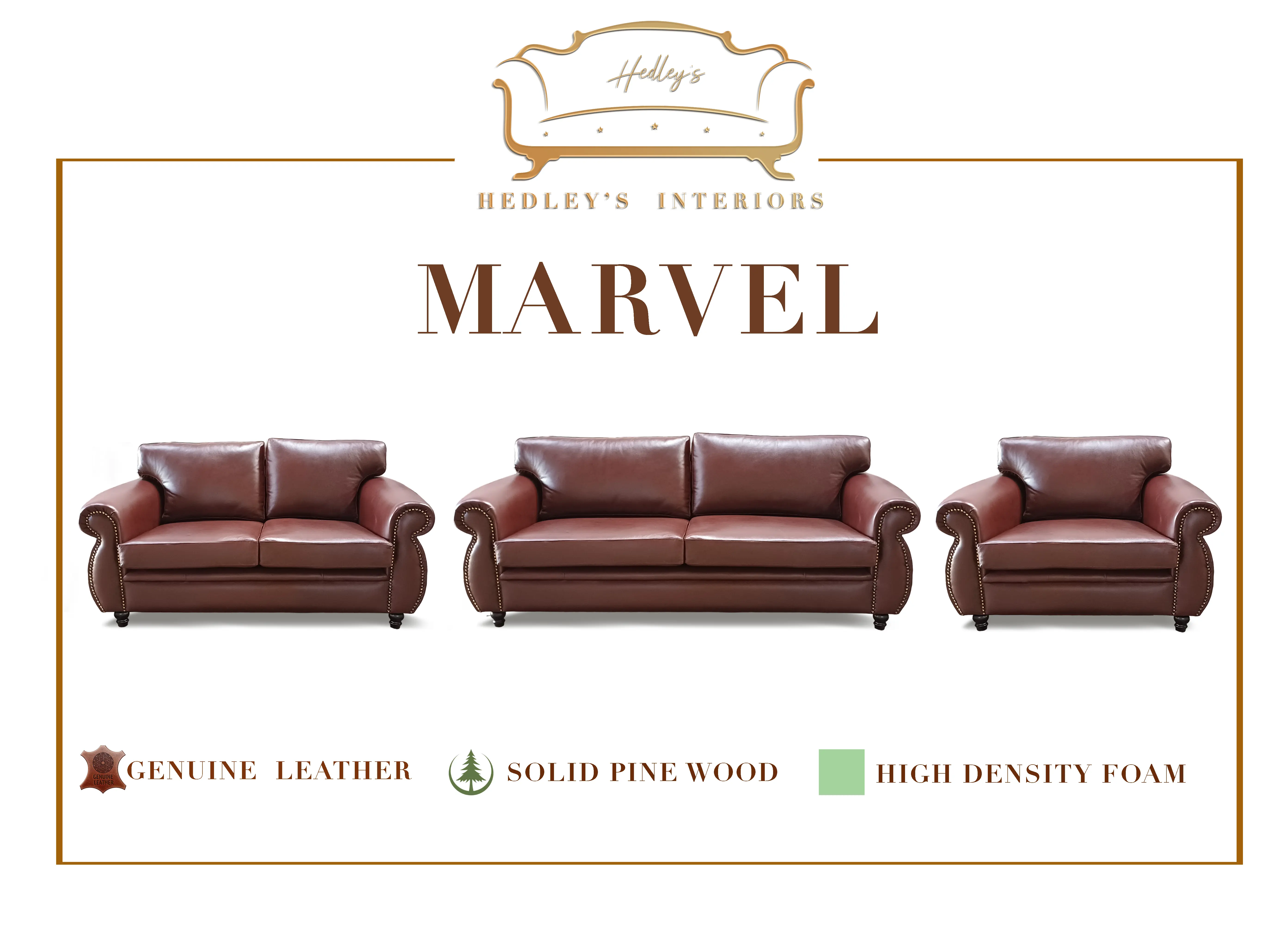 Marvel Genuine Leather lounge suite